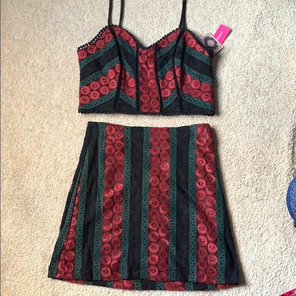 Two piece skirt with matching top